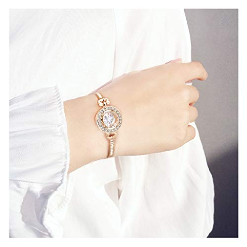 Product Cover HANANei Crystal Bracelet Gift Bangle Love Valentine's Day Wedding Bridal Christmas Jewelry for Women Teen Girls (Gold)