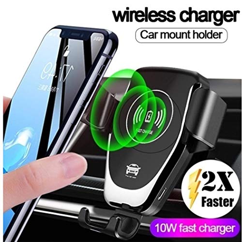 Product Cover Alishebuy Wireless Car Charger,10W/7.5W Qi Fast Charging,Car Air Vent Mount Phone Holder Gravity,Compatible with iOS&Android Cellphones