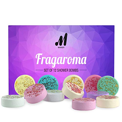 Product Cover Flagaroma Set Of 12 Shower Bombs - Shower steamers - Aromatherapy - Essential Oils for Home Spa - In Shower Steamer Spa Gifts - Vaporizing Shower Tablets - Gifts for Mom and Wife - Perfect Gift Set