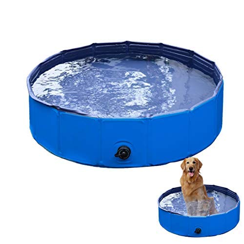 Product Cover VaygWay Foldable Pet Dog Pool - Portable Swimming Pool Dogs Cats - Bathing Tub and Kiddie Pool - Collapsible Pool for Dogs Cats and Kids