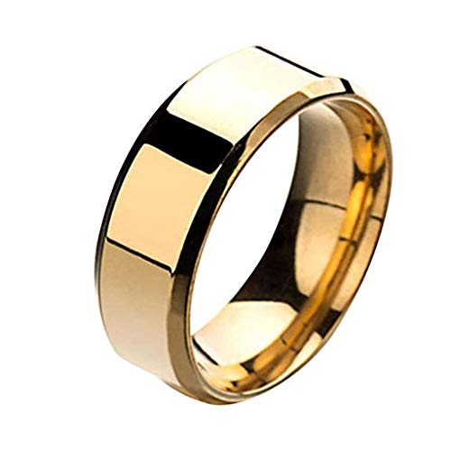 Product Cover Panfinggin Big Sale for Valentine's Day Women's Men's Fashion Stainless Steel Spinner Ring Wedding Band Ring, 5-13 (US)