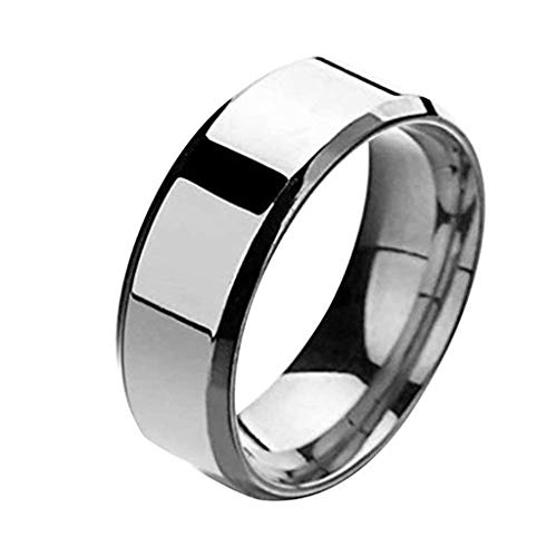 Product Cover Panfinggin Big Sale for Valentine's Day Women's Men's Fashion Stainless Steel Spinner Ring Wedding Band Ring, 5-13 (US)