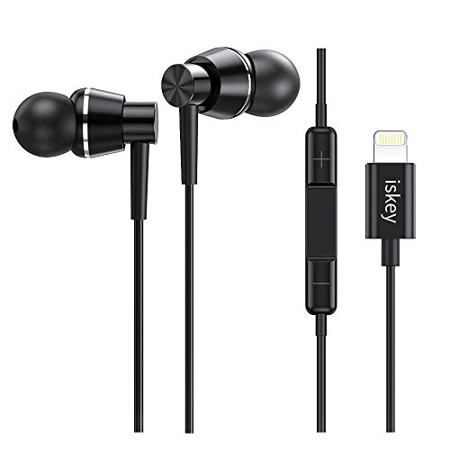 Product Cover Headphones for iPhone, iSkey Earbuds for iPhone HiFi Stereo Earphone Compatible with iPhone 11 Pro iPhone X/XS Max/XR iPhone 8/8 Plus iPhone 7/7 Plus with Microphone and Volume Control