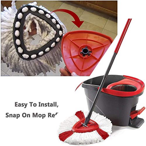 Product Cover Eubell Mop Head,Durable Washable Soft Spin Mop Refill Easy Cleaning Replacement Mop Head (1 PC)