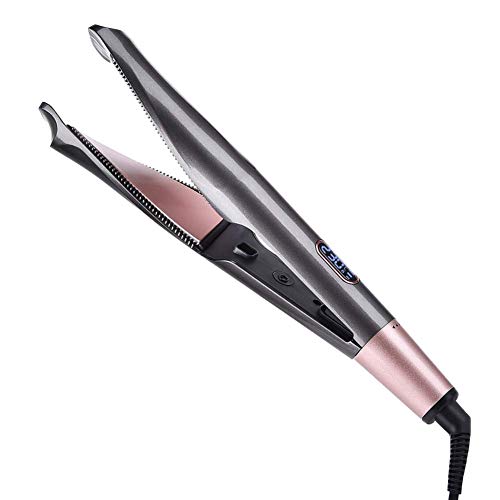 Product Cover Lovcoyo Hair Straightener and Curler, 2 in 1 Straightener and Curling Iron, Tourmaline Ceramic Twisted Flat Iron with LCD Display and Rotating Adjustable Temperature for Hair Styling