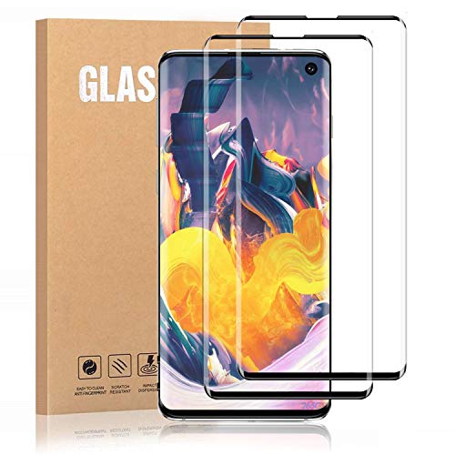 Product Cover LasGame Samsung Galaxy S10 Screen Protector, [2 Pack] 9H Hardness Anti-Scratch Full Coverage Tempered Glass Screen Protector Film for Samsung Galaxy S10