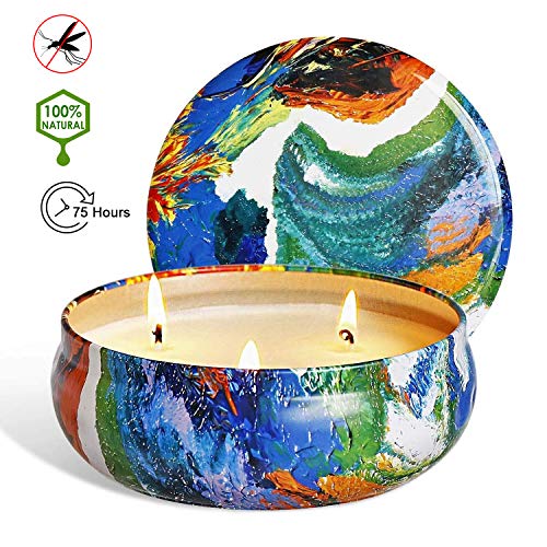 Product Cover Tobeape Citronella Candles, Natural Scented Soy Wax Candle, Portable Travel Tin Candle for Stress Relief- Indoor and Outdoor