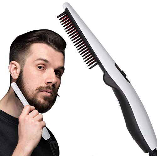 Product Cover WIDEWINGS Men's and Women's Quick Electric Hair Comb Women Short Hair Straightening Styling Iron Men's Electric Hair Straightener Brush Curly Hair Straightening for Beard Style
