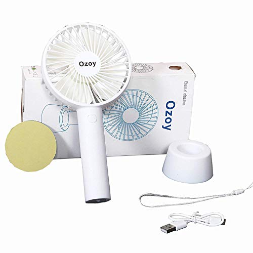 Product Cover Ozoy Table Office Desk USB Mini Handheld Fan Led Light Multi Function Powerful Rechargeable