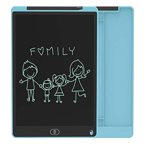 Product Cover ZenHome LCD Writing Tablet, 12 Inch Electronic Writing and Drawing Board, Erasable Reusable Doodle Pad Tablet for Kids and Adults at Home, School, Office (Blue)