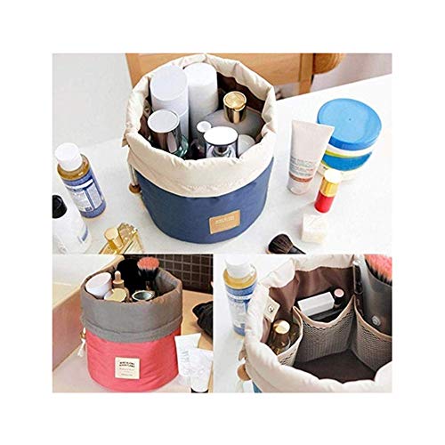 Product Cover Travel Cosmetic Bags Barrel Makeup Bag,Women Portable Multifunctional Toiletry Bags Round Organizer Storage Pocket
