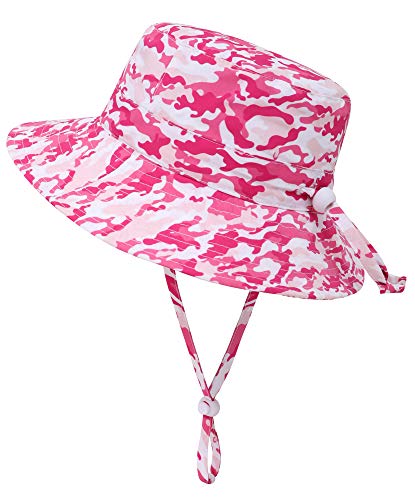 Product Cover Simplicity Breathable Bucket Sun Hat Pink Camo Baby Infant Girl, Pink Camo / 0-12 Months