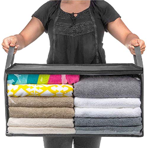 Product Cover Shonlinen Foldable Storage Bag Home Clothes Dustproof Moisture-Proof Storage Box Drawer Organizers Gray