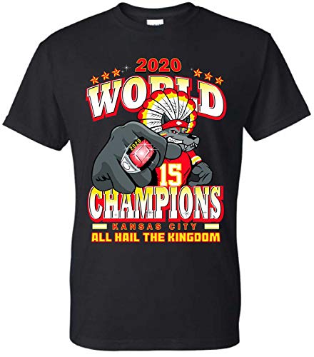 Product Cover Revvit Toy Co Kansas City Football 2020 Champions Mahomes T-Shirt - Limited Edition - Unisex (XL, Conference Champs)