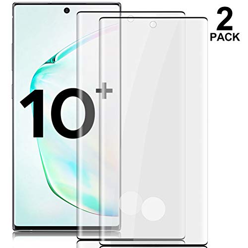 Product Cover BALADOG Note 10 Plus Screen Protector,Cafetec [9H Hardness][Anti-Fingerprint][Anti-Scratch] Tempered Glass Screen Protector Compatible with Samsung Galaxy Note 10 Plus Black