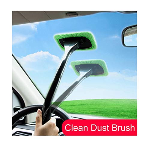 Product Cover Car Cleaning Brush with Long Handle, Super Soft Car Window Dust Tool Mop with Soft Bristle for Truck Windshield Cleaning Brus (A)