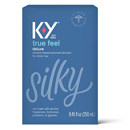 Product Cover K-Y True Feel Deluxe Silicone Lubricant Safe to use with Latex Condoms Devices Sex Toys and Vibrators 8.45 fl oz