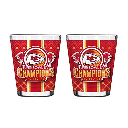 Product Cover Kansas City Chiefs Super Bowl LIV 54 Champions Sublimated 2 Ounce Shot Glass
