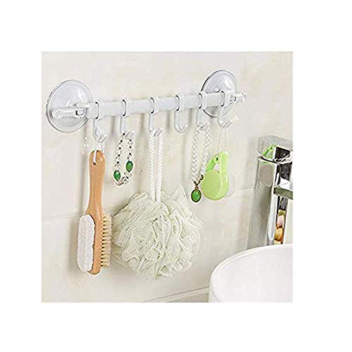 Product Cover Wall Rack Suction Cup 6 Hooks Super Power Vacuum Sucker Stand Hook Kitchen Bathroom Hanger Towel Bathroom Kitchen